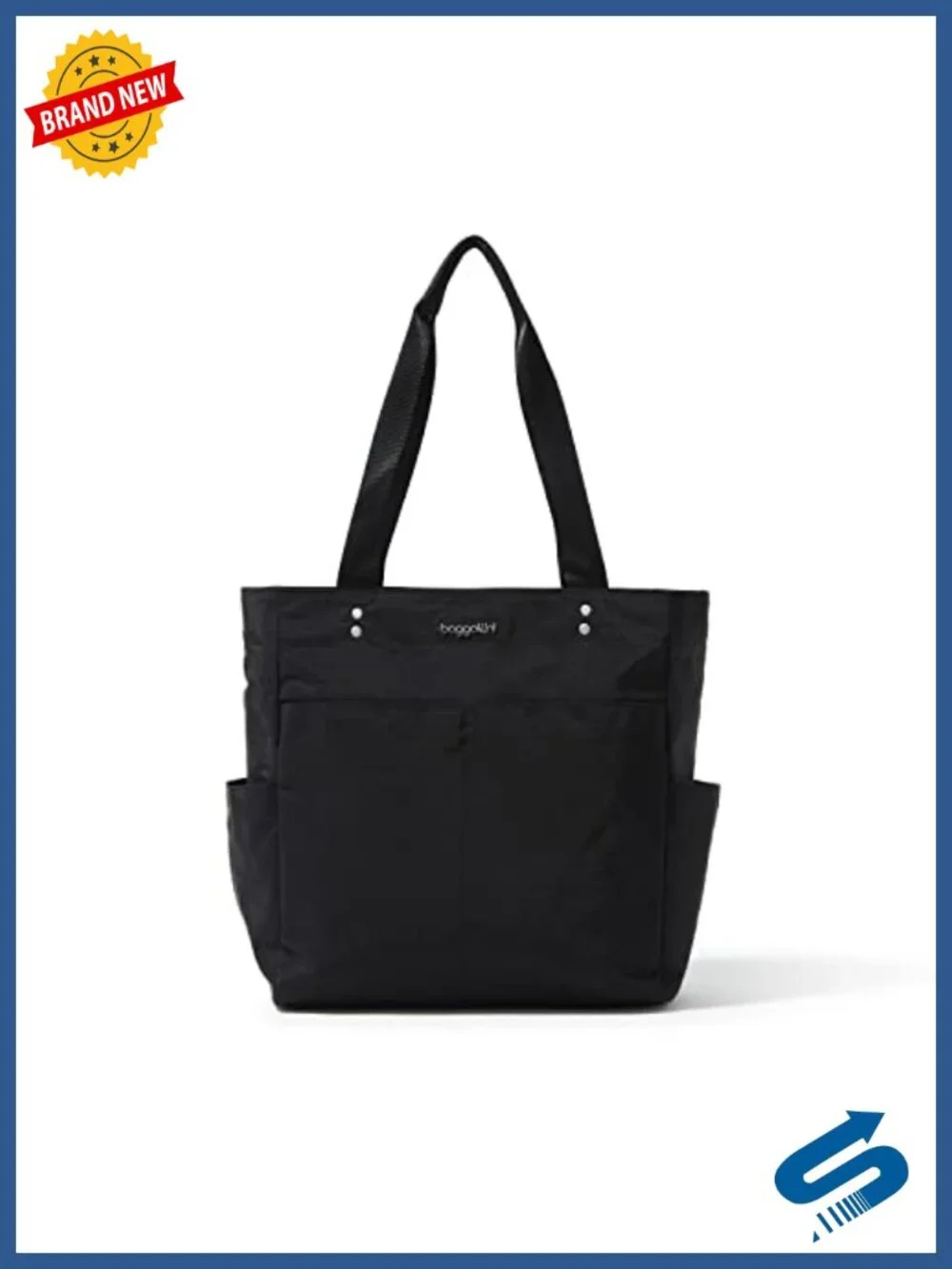 Nylon Carryall Tote with Luggage Sleeve, Machine Washable Travel Purse,